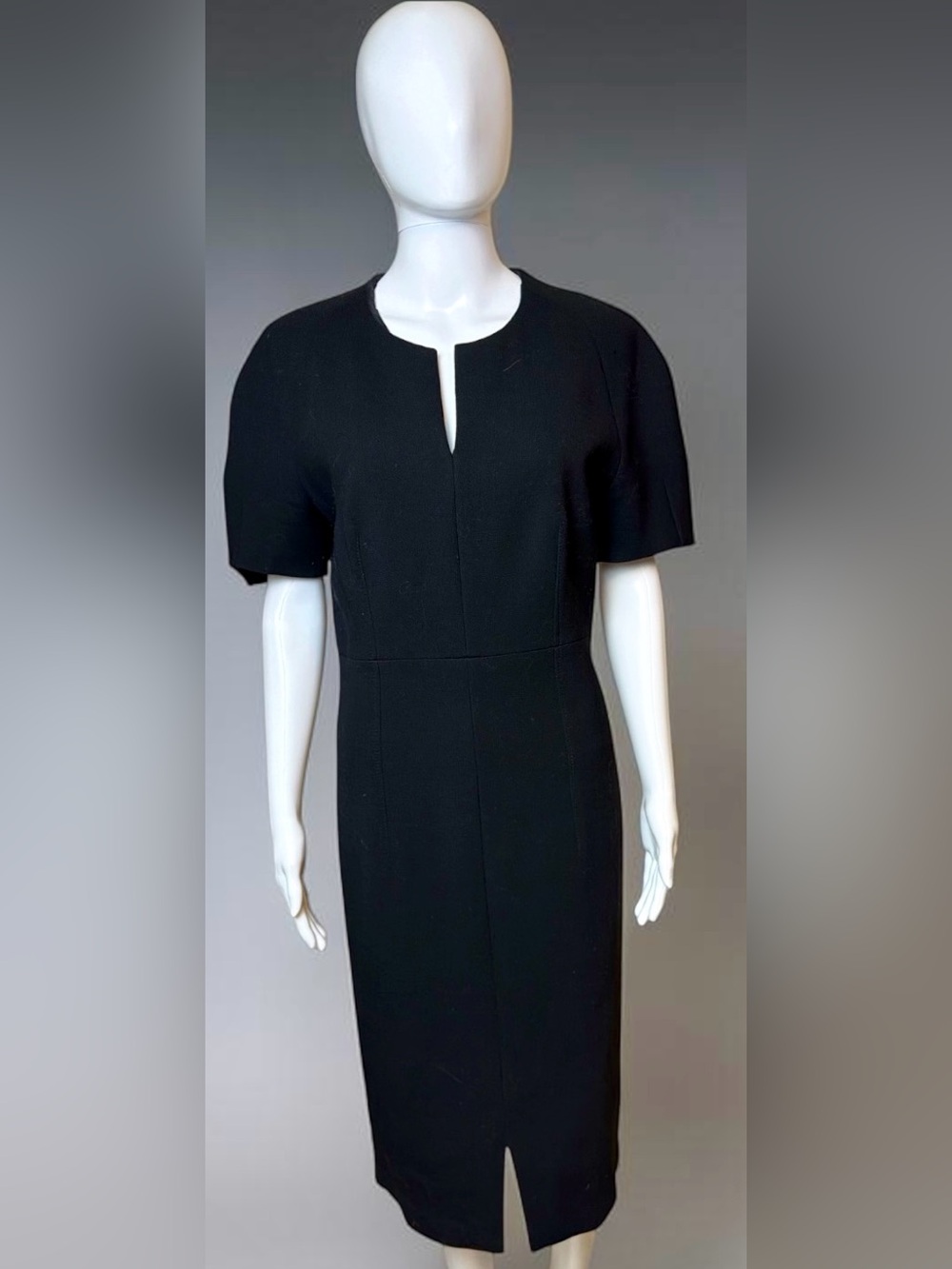 Hugo Boss Black Tailored V-Neck Short Sleeve Sheath Dress